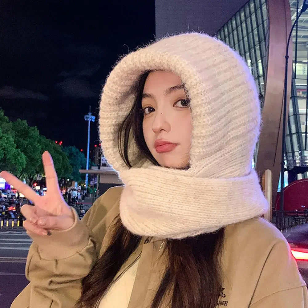 Cycling Balaclava and Scarf Versatile Knitted