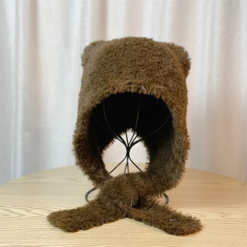 Plush Cute Ears Little Bear Hat