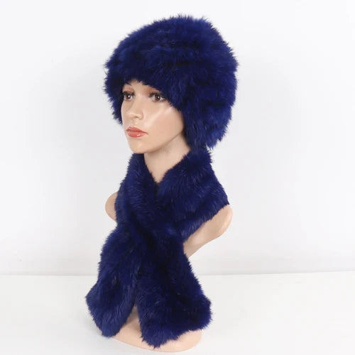 Furr Beanie with Matching Scarf