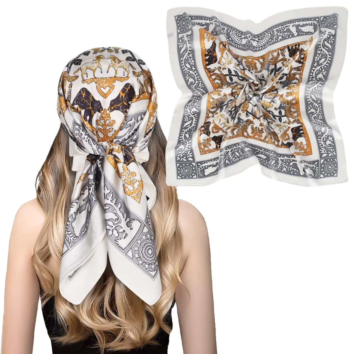 Royal Fashion silk Satin Head Scarf