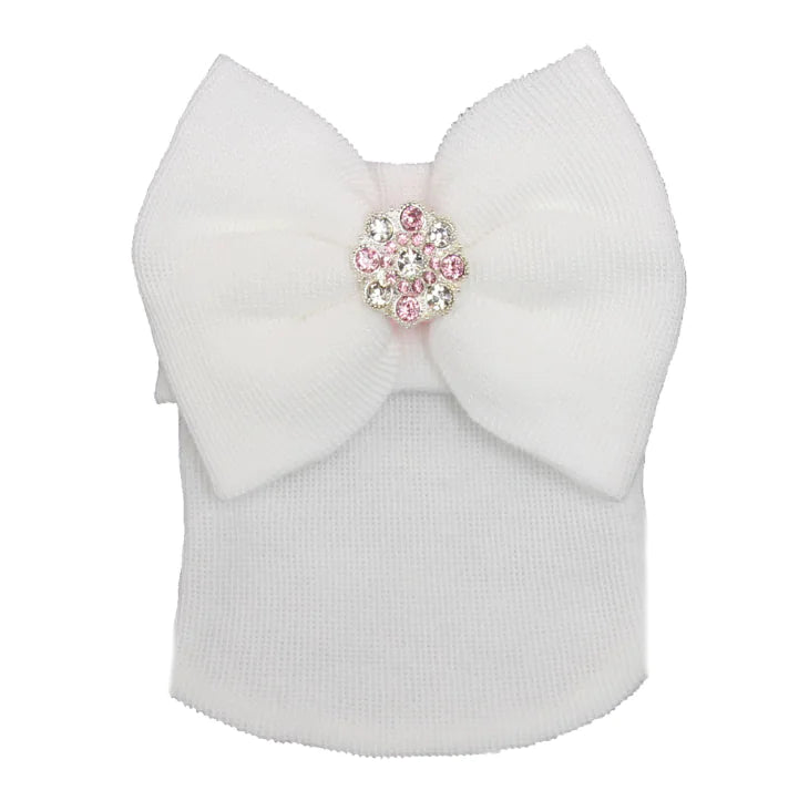 Striped Baby Beanie with Bow