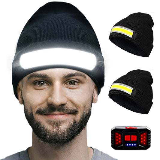 Easymaxx 2Pack Rechargeable Headlamp Beanie