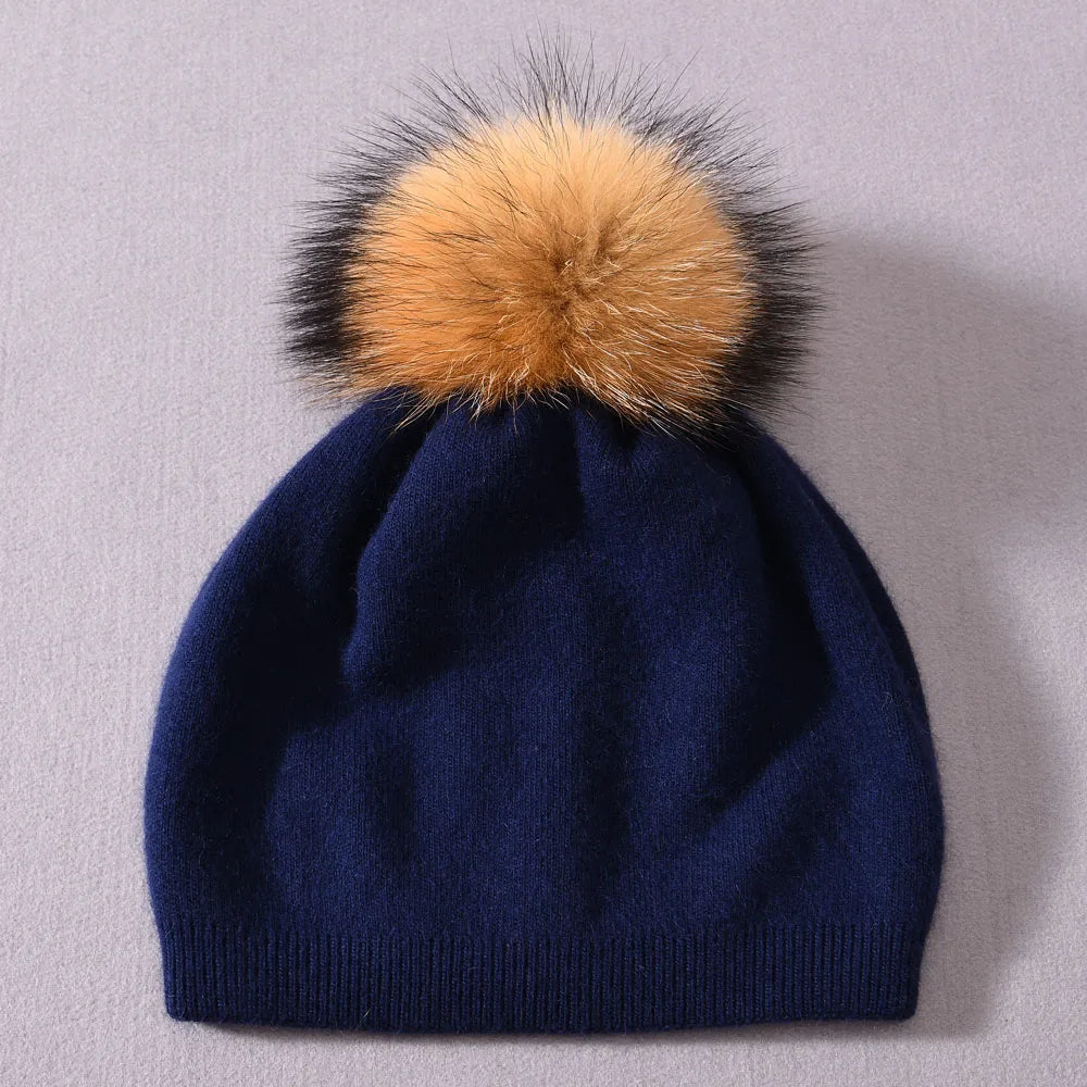Pompom Knitted Beanie
