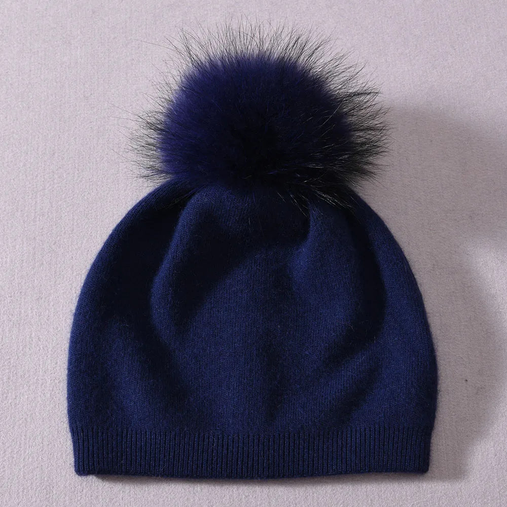 Pompom Knitted Beanie