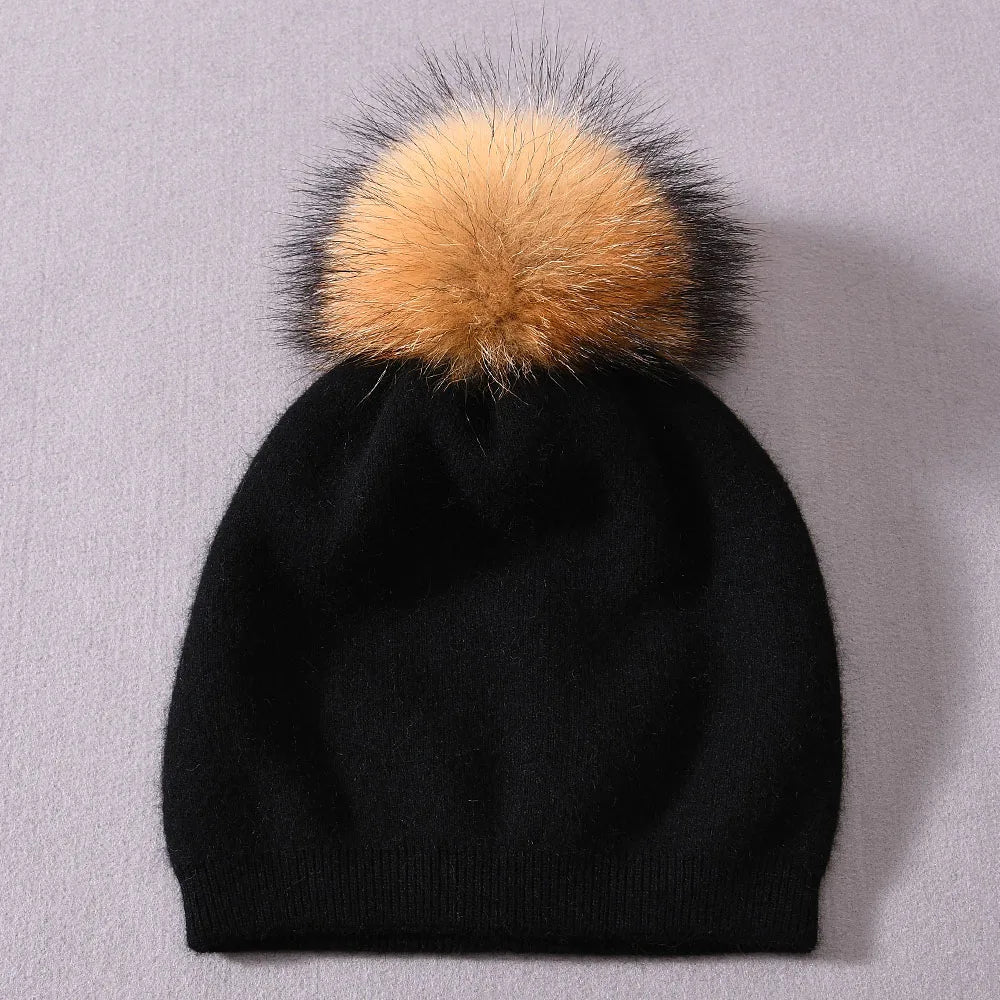 Pompom Knitted Beanie