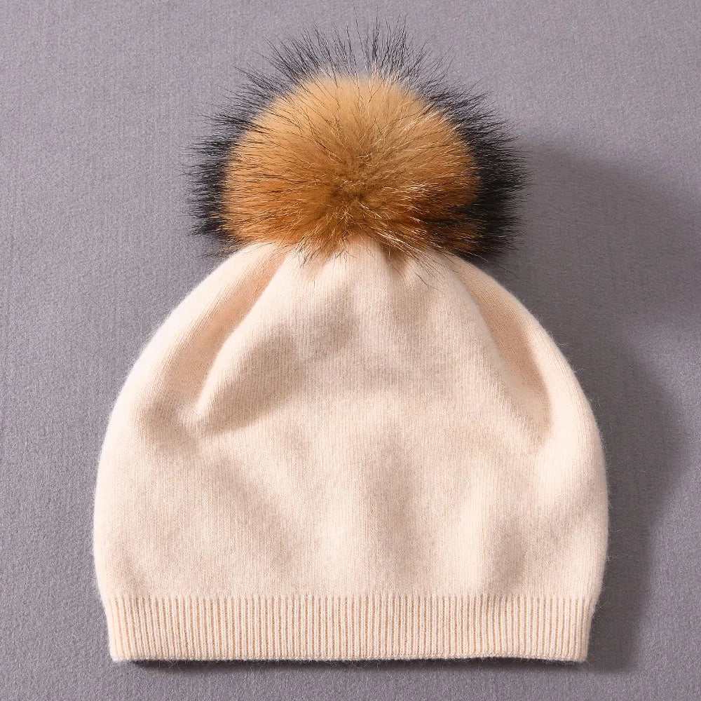Pompom Knitted Beanie