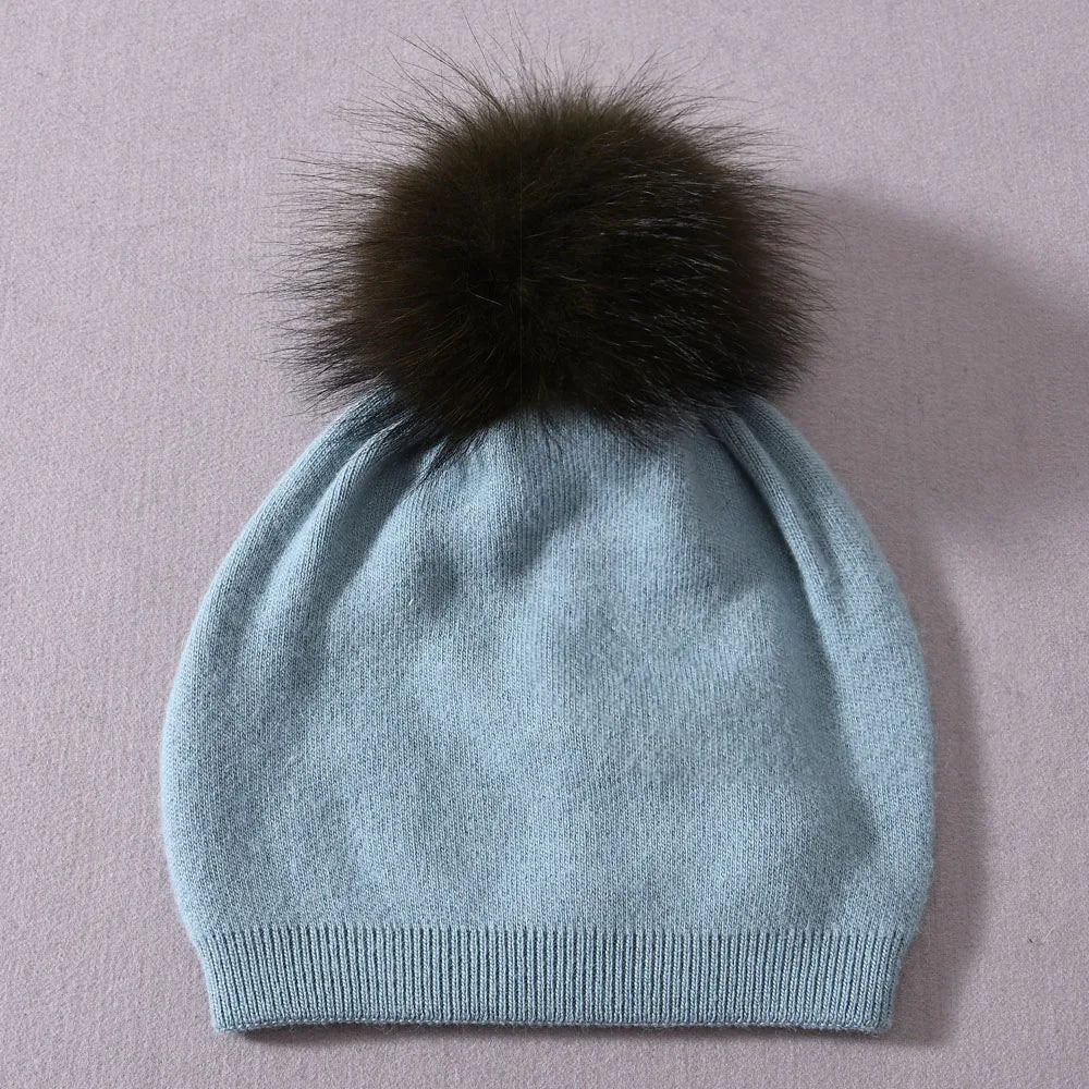 Pompom Knitted Beanie
