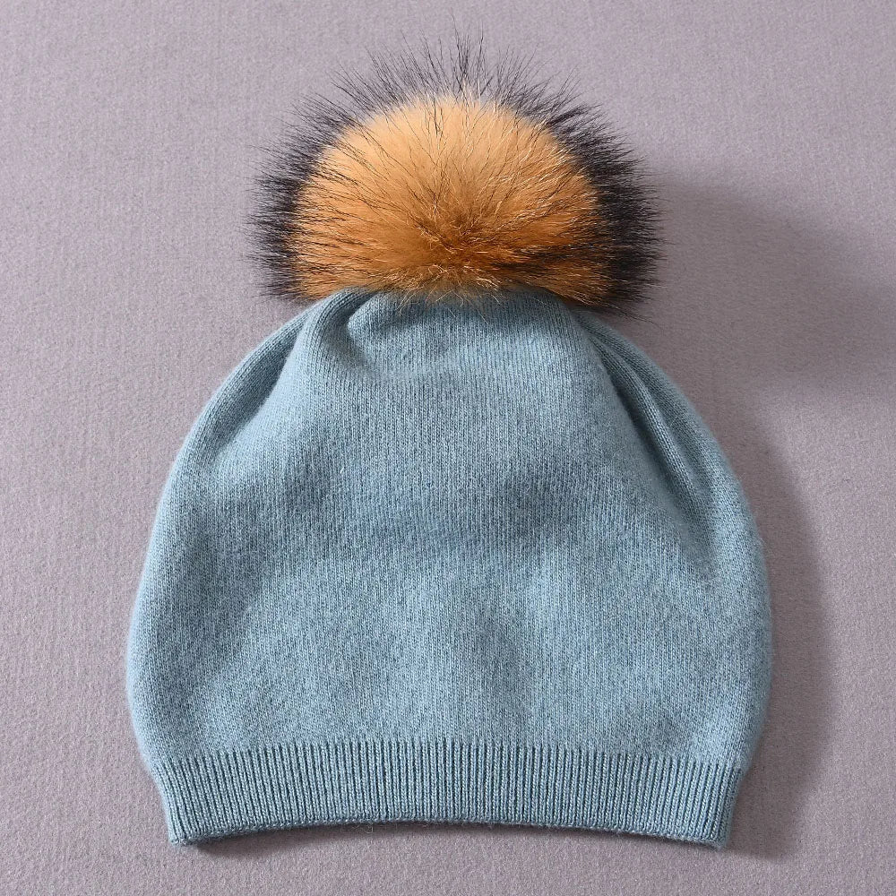 Pompom Knitted Beanie