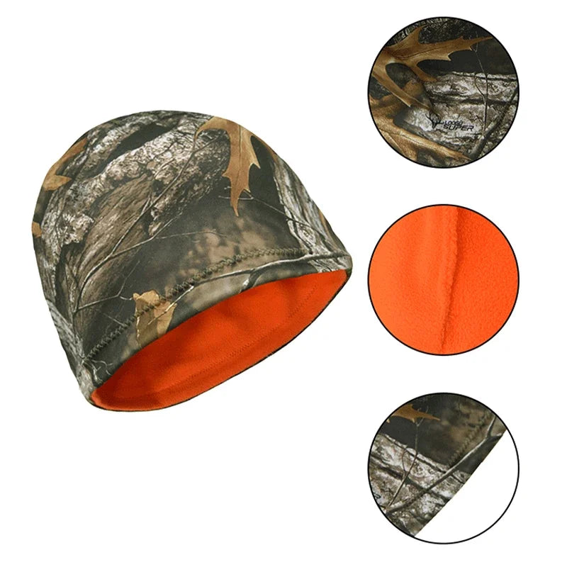 Reversible Camouflage Fleece Cap