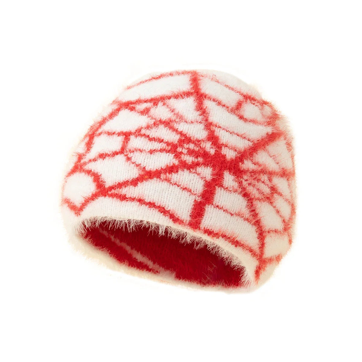 Furry Spiderweb Beanie