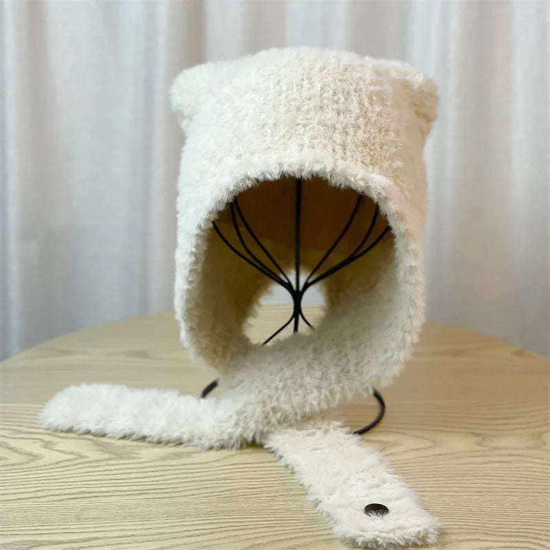 Plush Cute Ears Little Bear Hat