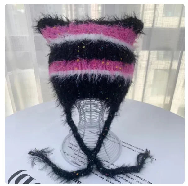 Cute Cat Ear Knitted Hat