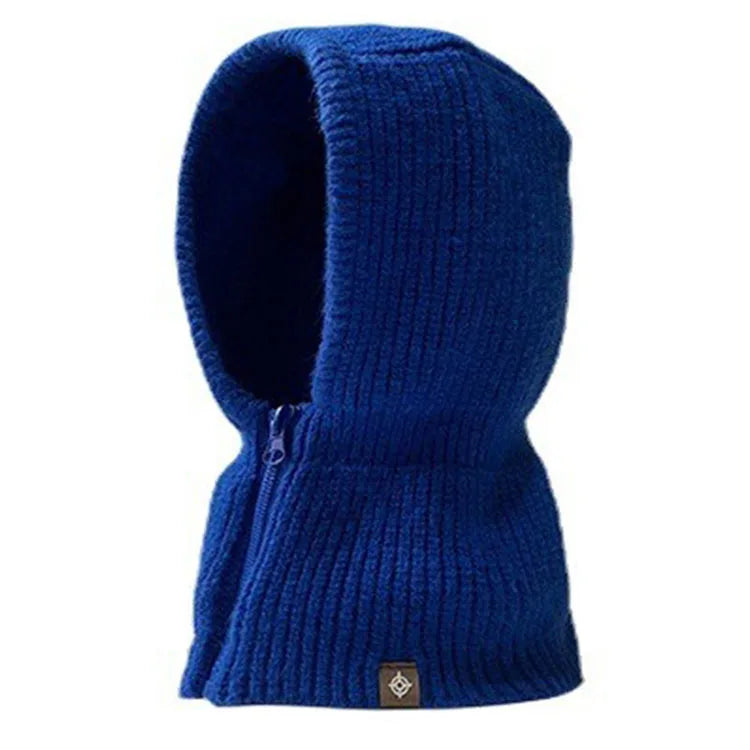 Zipper Neck Collar Balaclava Cap