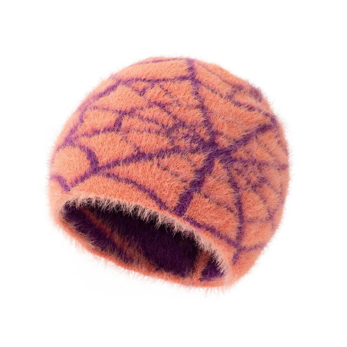 Furry Spiderweb Beanie