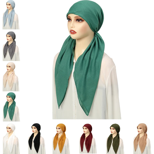 Solid Color Long Tail Hijab