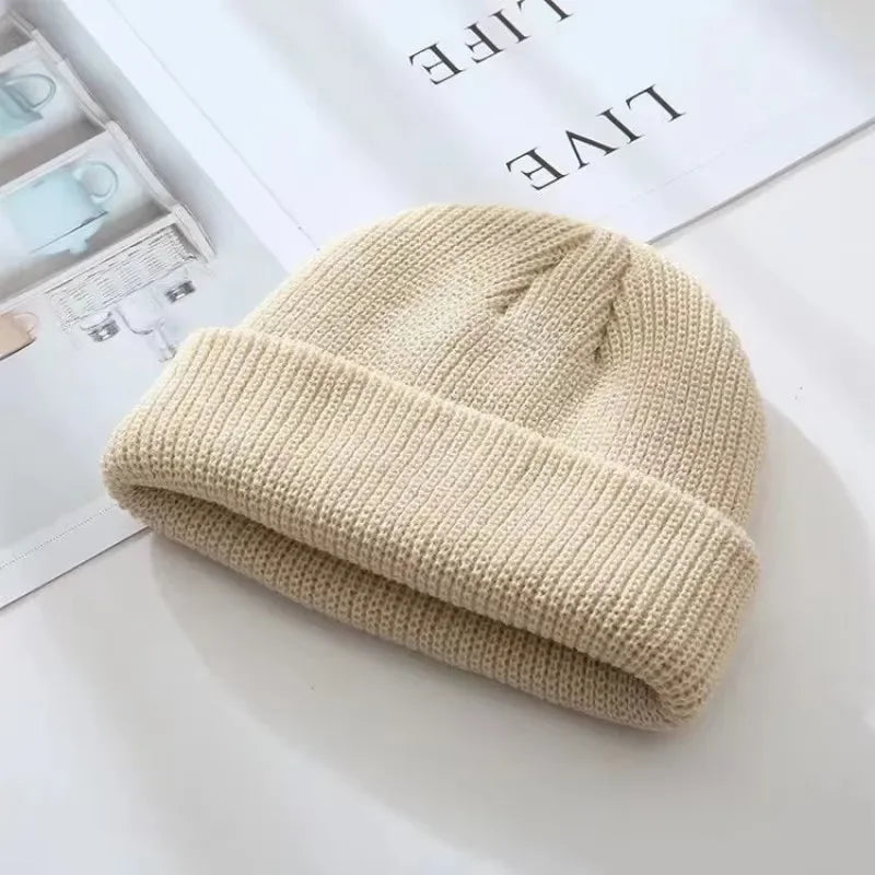 Knitted Solid Casual Cap