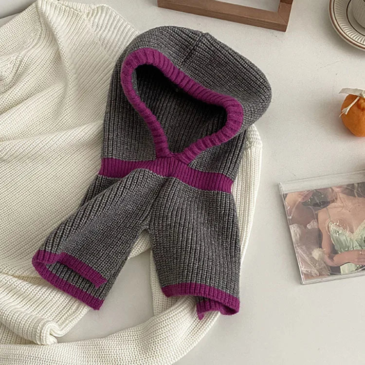 Knitted Hooded Neck Collar