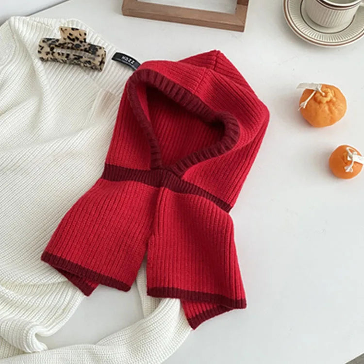 Knitted Hooded Neck Collar