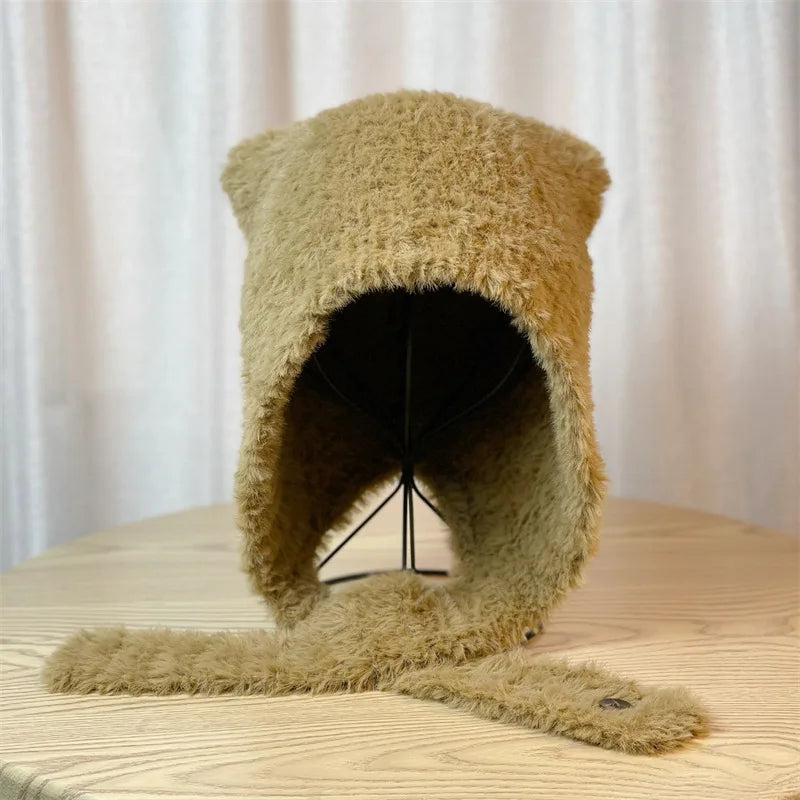 Plush Cute Ears Little Bear Hat