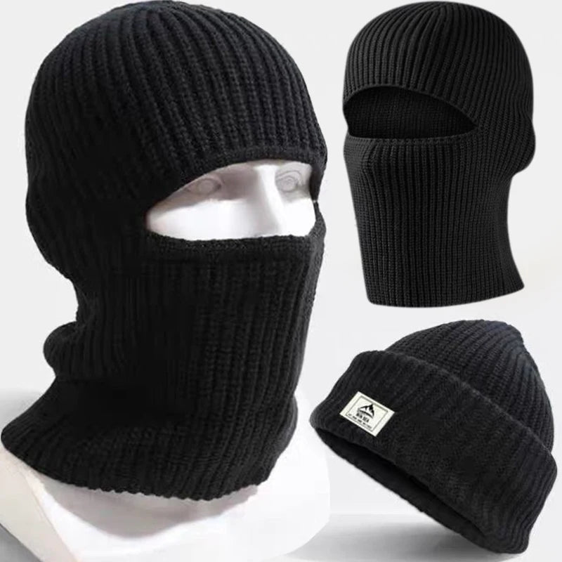 2in1 Mask Beanies - Knitted Balaclava