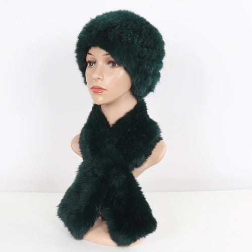 Furr Beanie with Matching Scarf