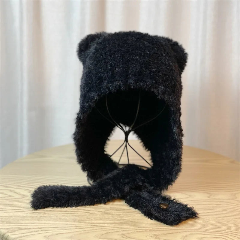 Plush Cute Ears Little Bear Hat