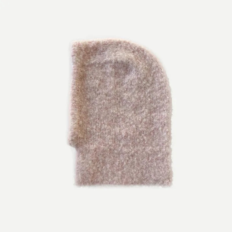 Balaclava Knitted Hooded Cap Warm One-Piece Neck Collar