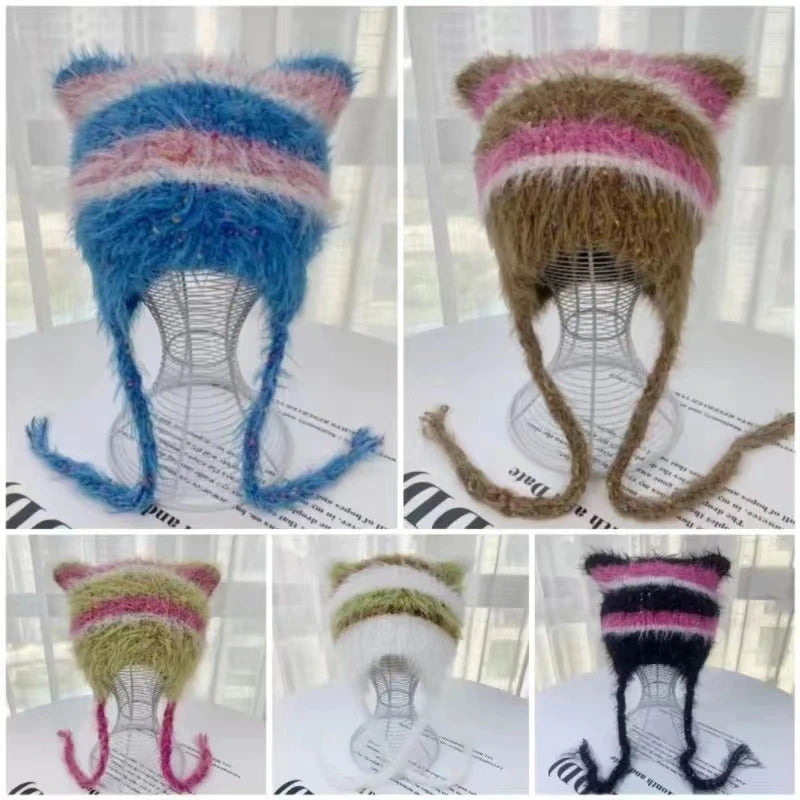 Cute Cat Ear Knitted Hat