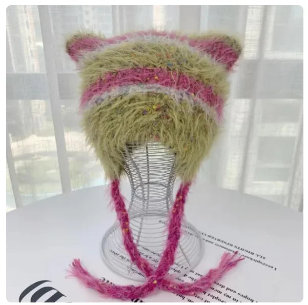 Cute Cat Ear Knitted Hat