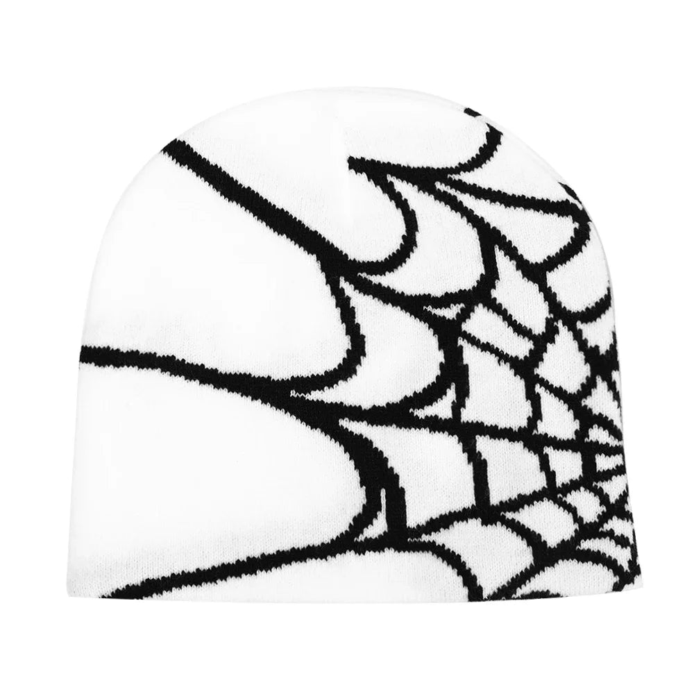 Spiderwebs Jacquard Beanies knitted