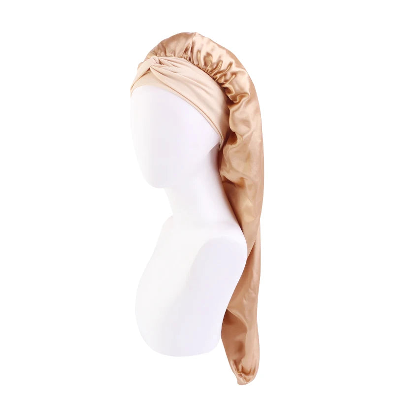 Long Oversized Elastic Satin Bonnet