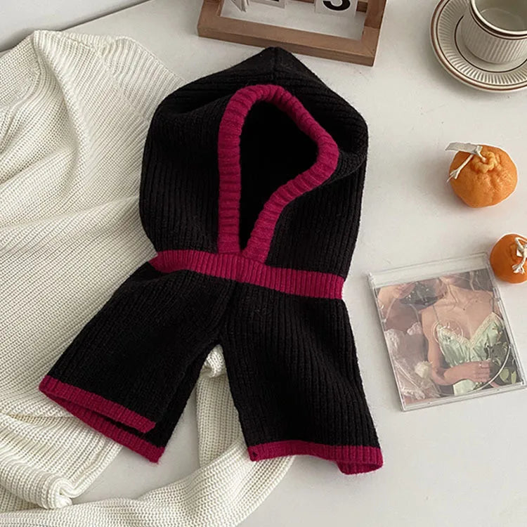 Knitted Hooded Neck Collar