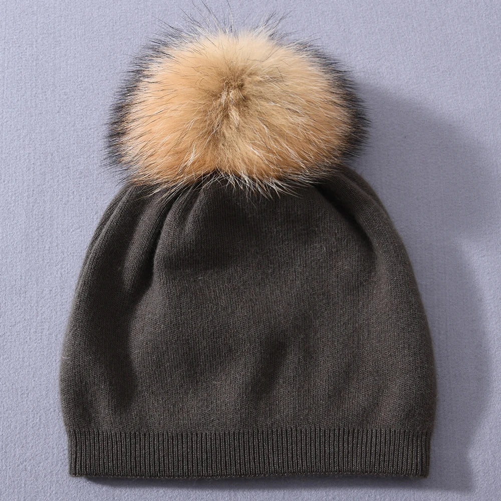 Pompom Knitted Beanie