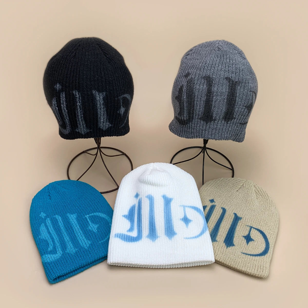 Y2K Midnight Star Beanie