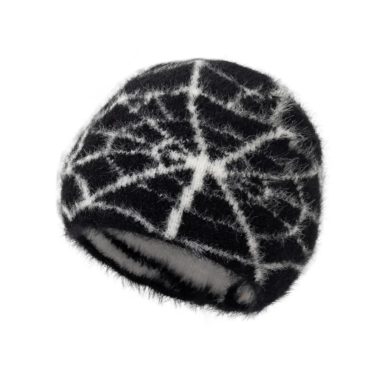 Furry Spiderweb Beanie