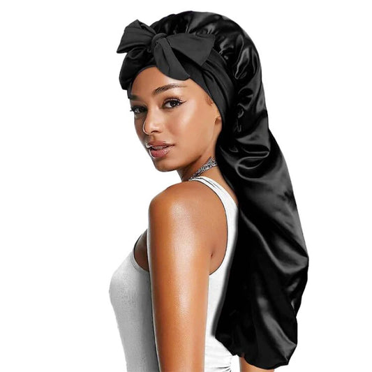 Long Oversized Elastic Satin Bonnet