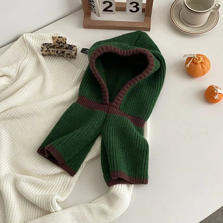 Knitted Hooded Neck Collar