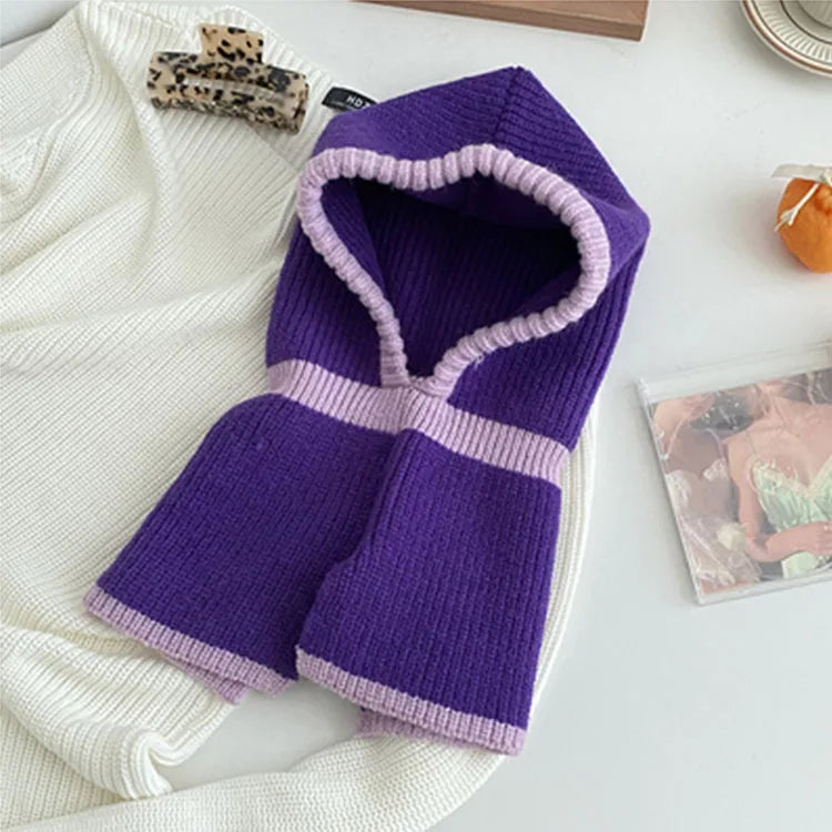 Knitted Hooded Neck Collar