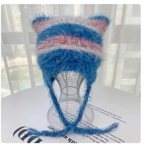 Cute Cat Ear Knitted Hat