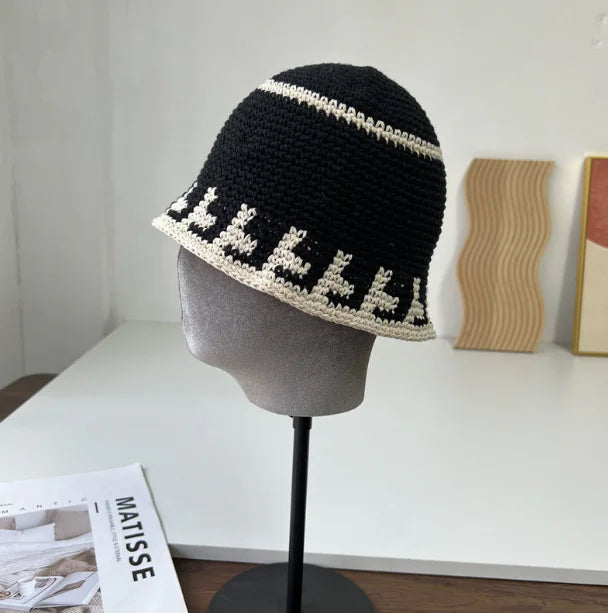 Monochrome Knitted Fisherman's Hat