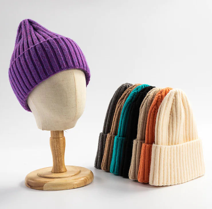 Korean-Style Knitted Woolen Beanie